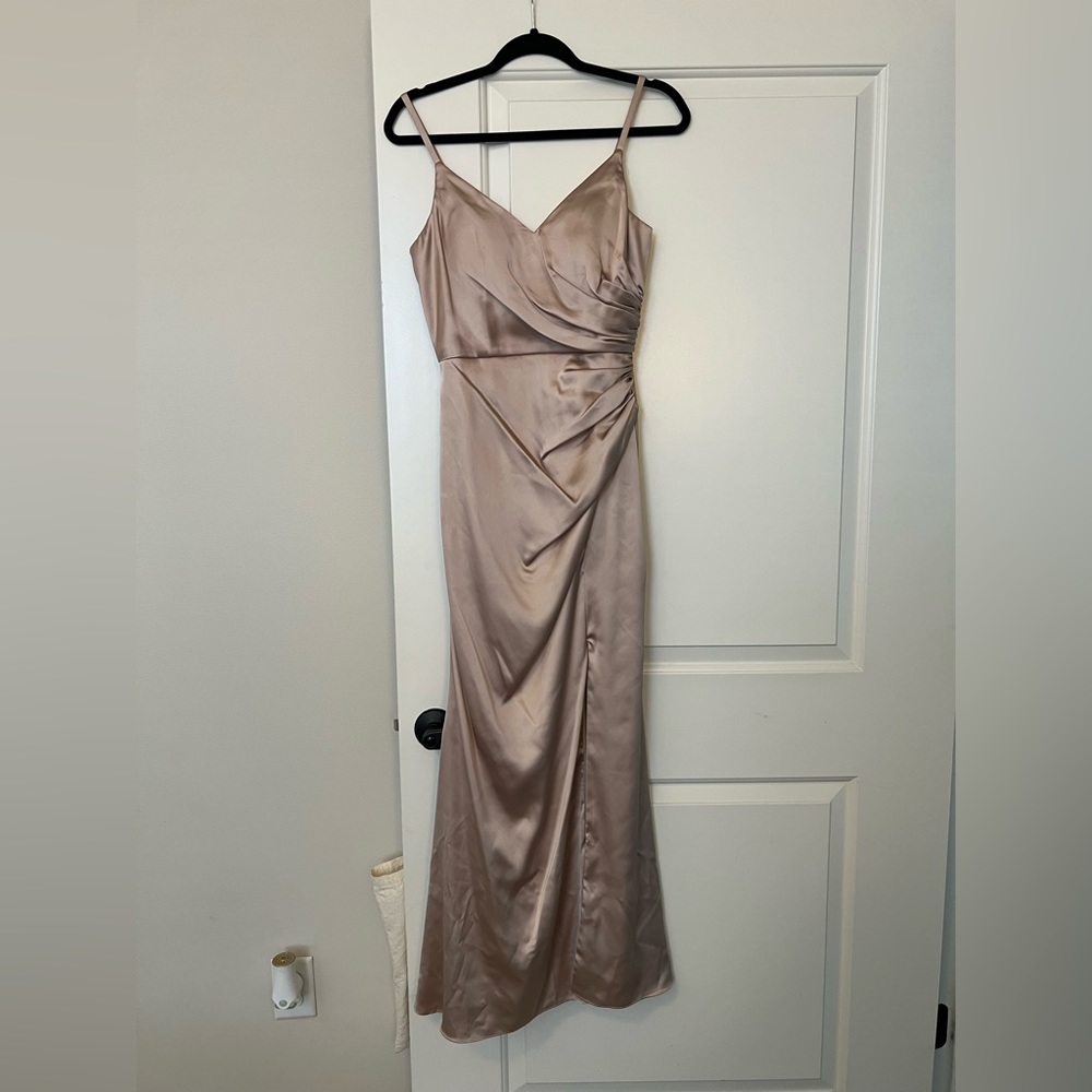 Revelry champagne bridesmaid dress